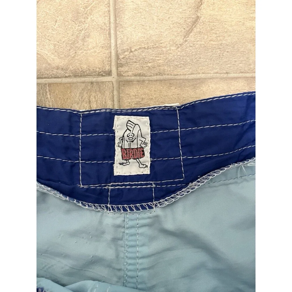 Vintage Birdwell Beach Britches Board Shorts in Blue Men 38 Made in USA Beach